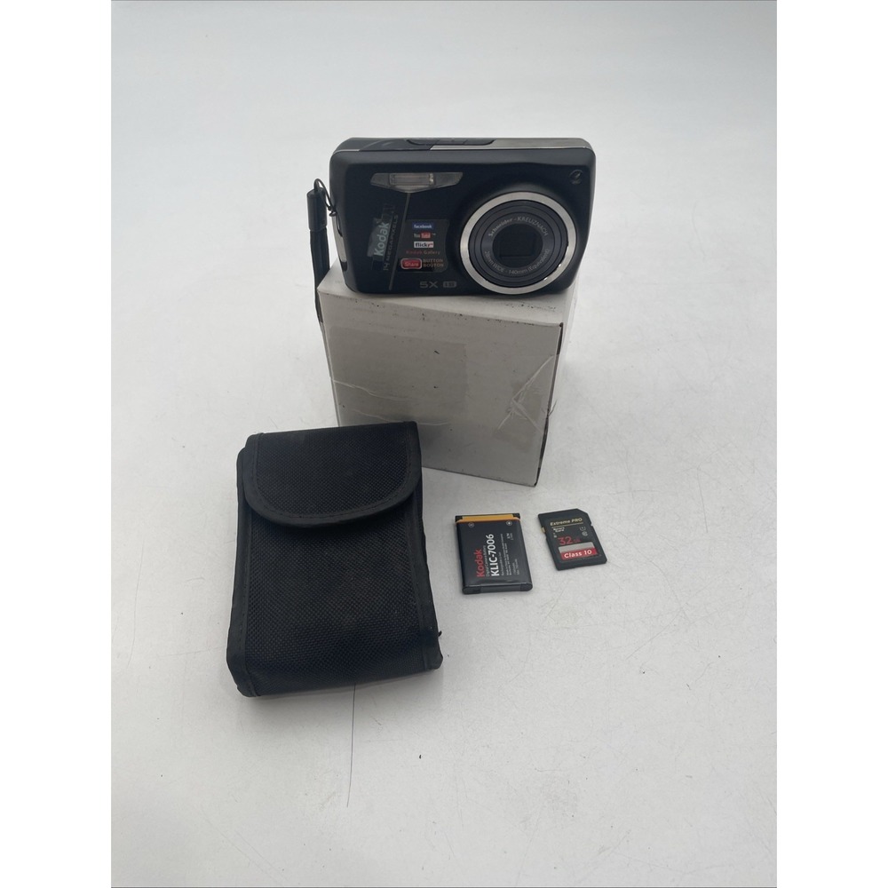 Kodak EasyShare M575 Digital Camera14.0MP 5X Zoom+Battery+SD Card+Case-Tested